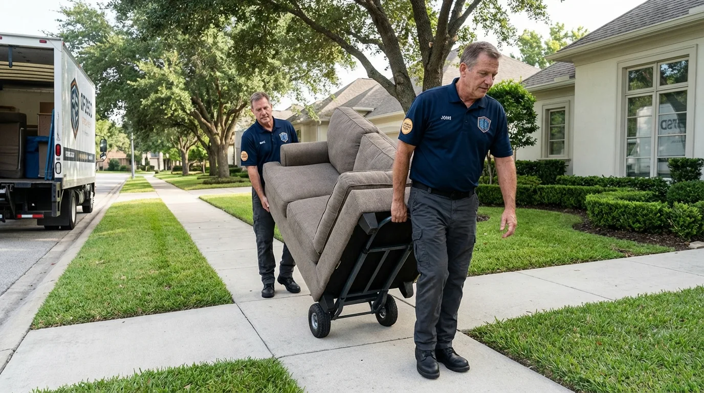 Local residential moving crew loading furniture in Gatlinburg, TN